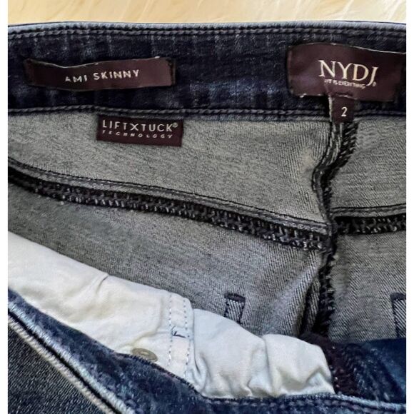 NYDJ Ami Skinny Jeans Size 2 Womens Raw Frayed Released Hem - Picture 4 of 9
